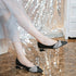Fashionable Rhinestone Decor Pointy Pump Heels